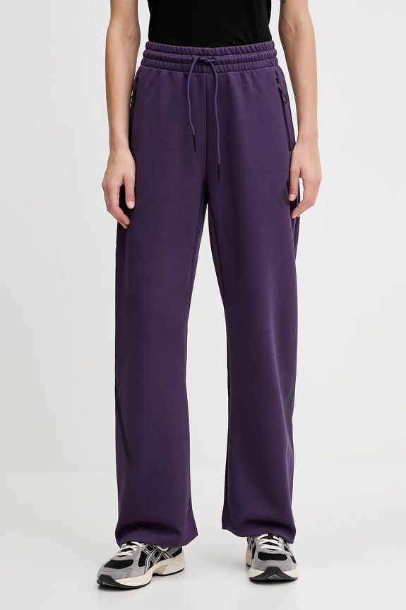 Tepláky adidas adidas x Z.N.E pletenina fialová KB9441