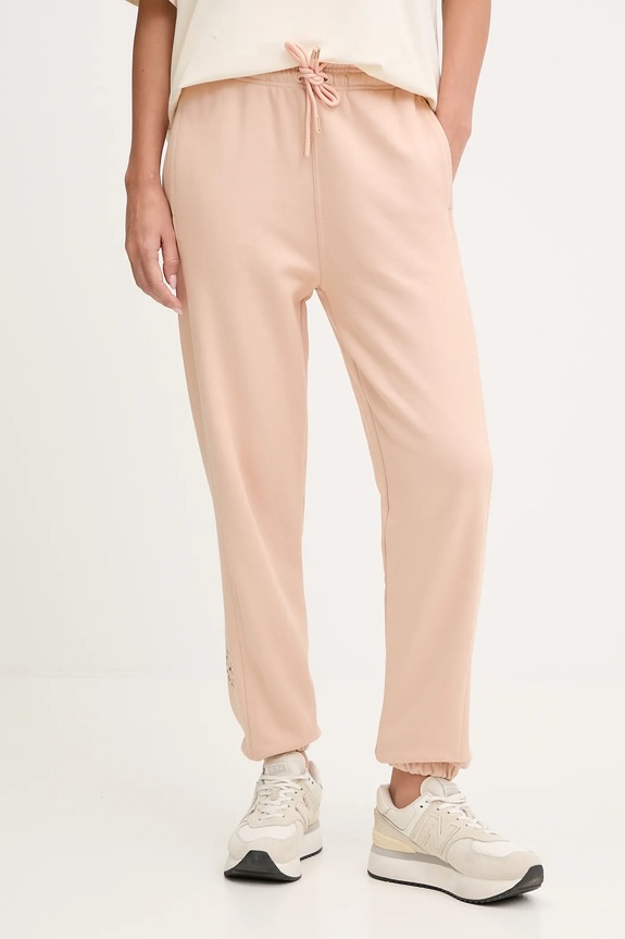 Βαμβακερό παντελόνι adidas by Stella McCartney βαμβάκι πορτοκαλί JW1375