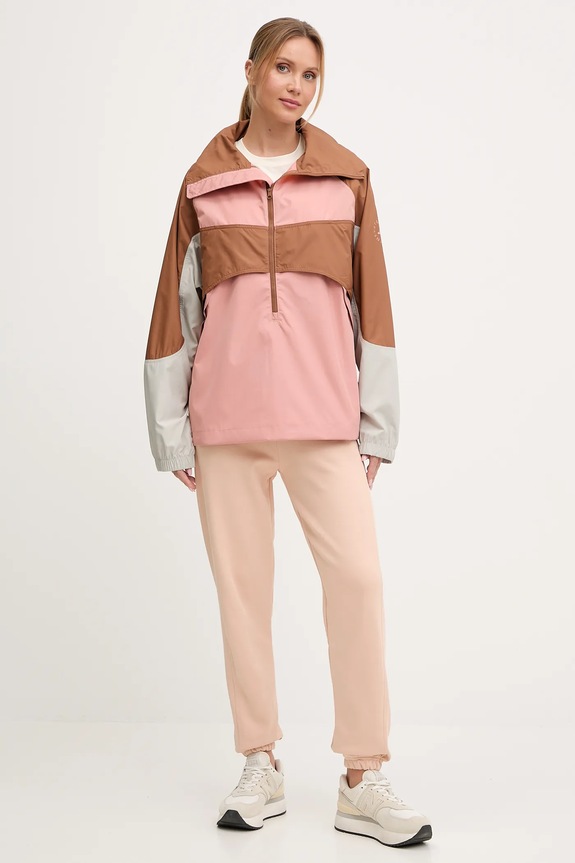 Βαμβακερό παντελόνι adidas by Stella McCartney JW1375 πορτοκαλί AW25