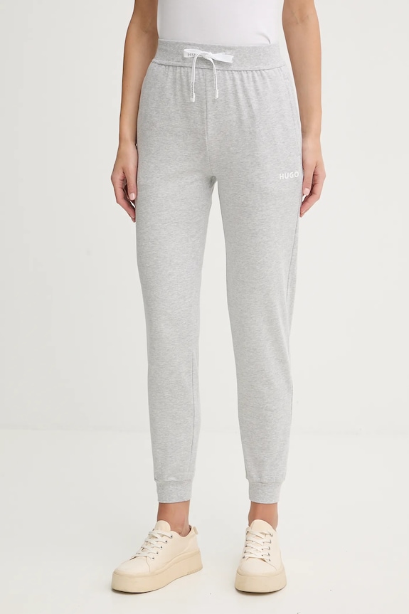 HUGO pantaloni de lounge tricotaj gri 50556326