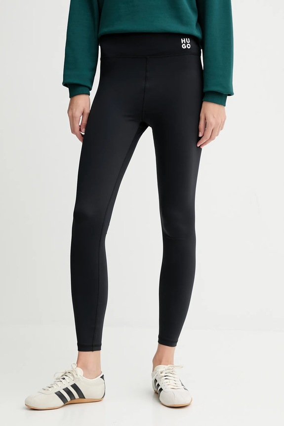 HUGO legging elasztánnal fekete 50549965
