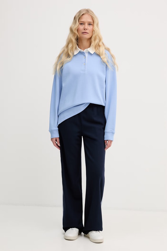 Spodnji del trenirke Lacoste XF5250 mornarsko modra SS26