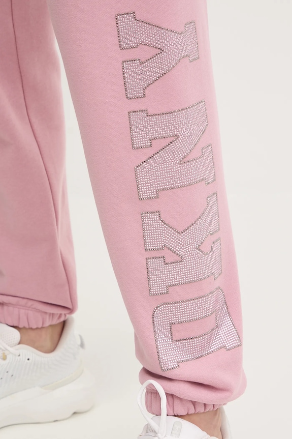 Dkny spodnie dresowe różowy DP5P3737