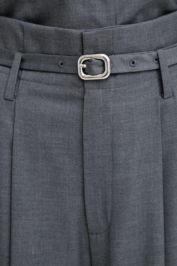 ISABELLE BLANCHE pantaloni din lână gri IS25FW.P036.T002