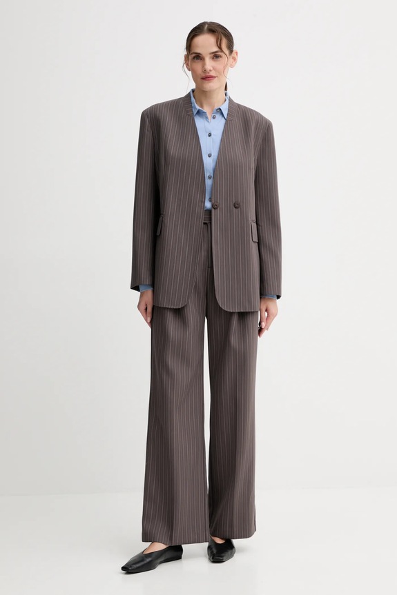 ISABELLE BLANCHE pantaloni din lână IS25FW.P044.T003 maro AW25