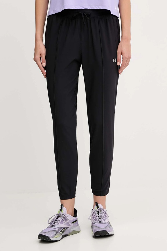 Under Armour donji dio trenirke za žene Velocity pletivo crna 6004020