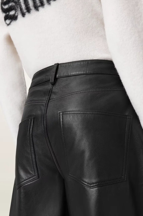 Kožené nohavice AllSaints JETT W026TD