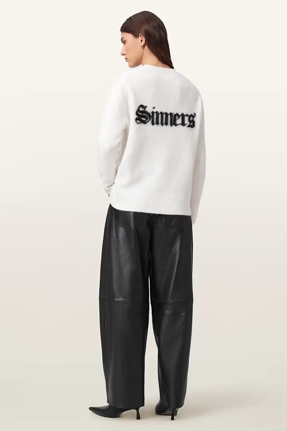 Kožené nohavice AllSaints JETT W026TD