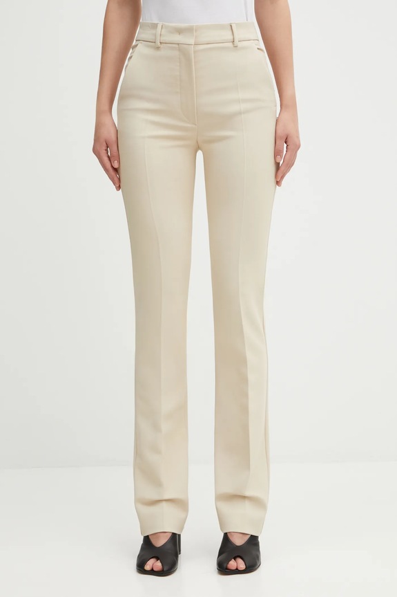 Sportmax pantaloni FETTA tessuto elasticizzato beige 2522136051600
