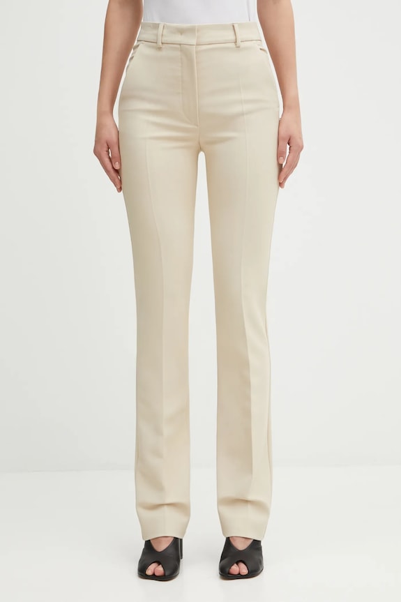 Sportmax pantaloni FETTA tessuto elasticizzato beige 2522136051600
