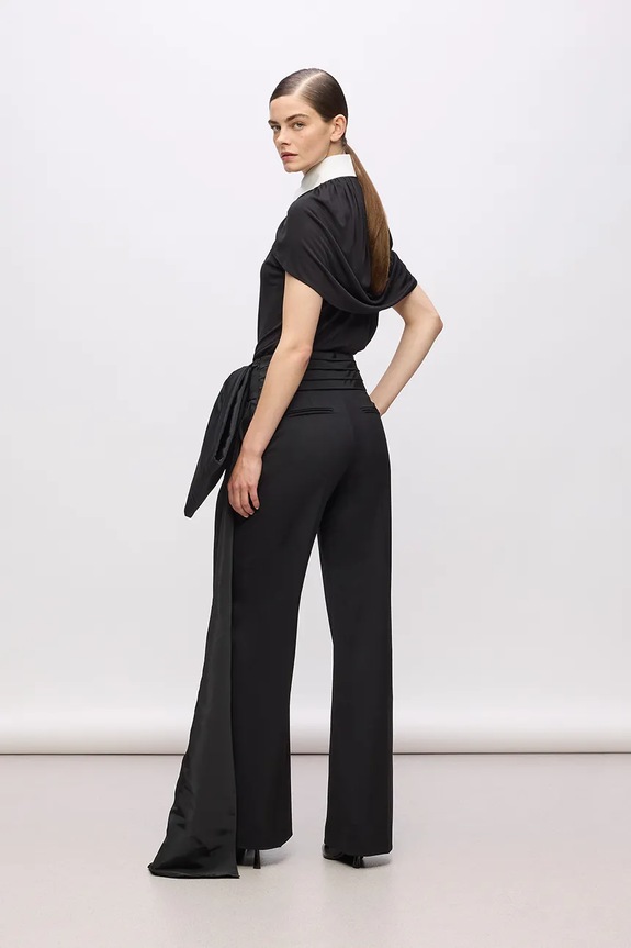 Παντελόνι Karl Lagerfeld Studio A4W10131 μαύρο AW25