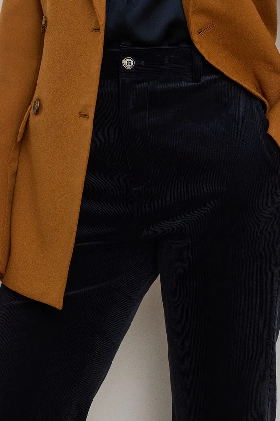 Lauren Ralph Lauren nadrág pamutkeverékből sötétkék 200P03436