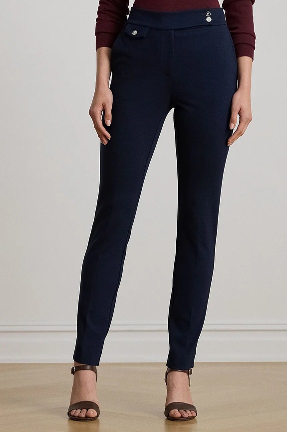 Lauren Ralph Lauren nadrág elasztánnal sötétkék 200980023