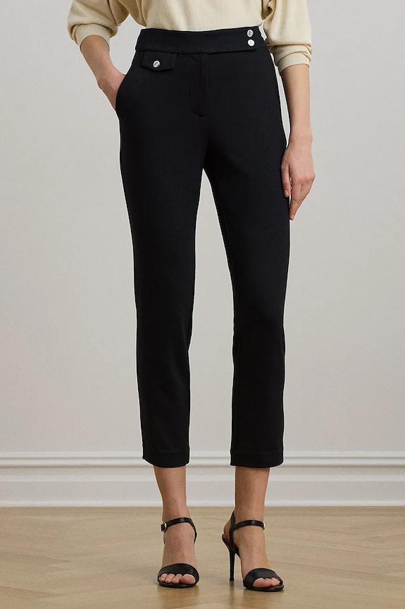 Lauren Ralph Lauren nadrág elasztánnal fekete 200980023