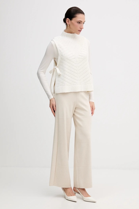 Копринен панталон Joseph Ribkoff 261982 бежов AW25