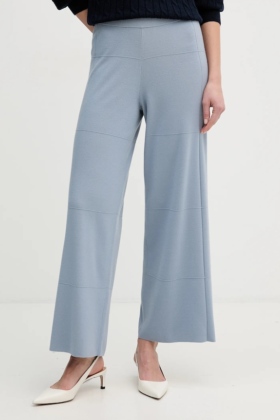 Joseph Ribkoff pantaloni de mătase tricotaj albastru 261982