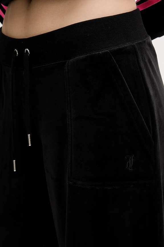 Juicy Couture za žene od pamuka YUKA WIDE LEG crna JCBBJ225803