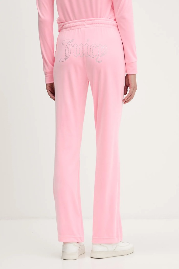 Odzież Juicy Couture spodnie dresowe welurowe JCWBJ225307 różowy