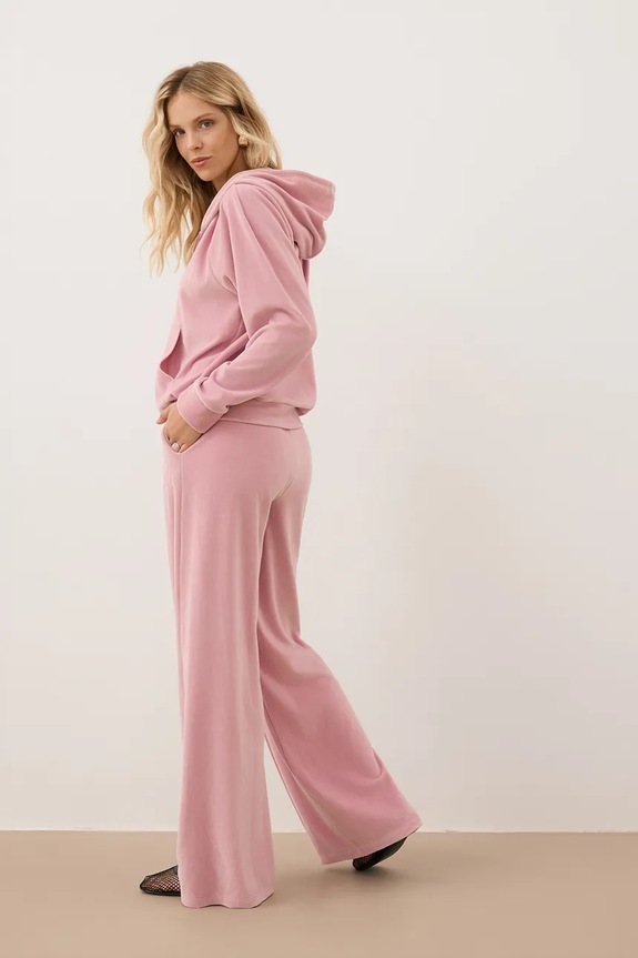 Bizuu pantaloni da tuta in velluto VELORINA rosa VELORINA.ROZOWY
