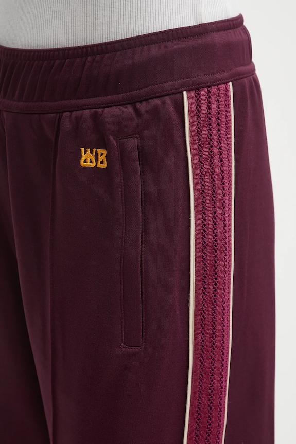 Tepláky Wales Bonner Mantra Track Pants burgundské WA25JE02.JE10.350