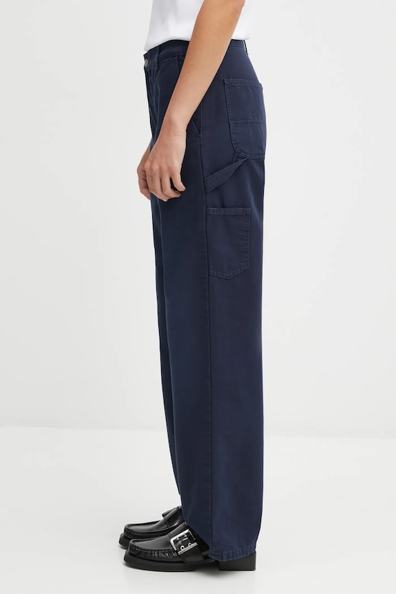Pamučne hlače Carhartt WIP W' Pierce Pant Straight I034829.1C4O mornarsko plava AW25