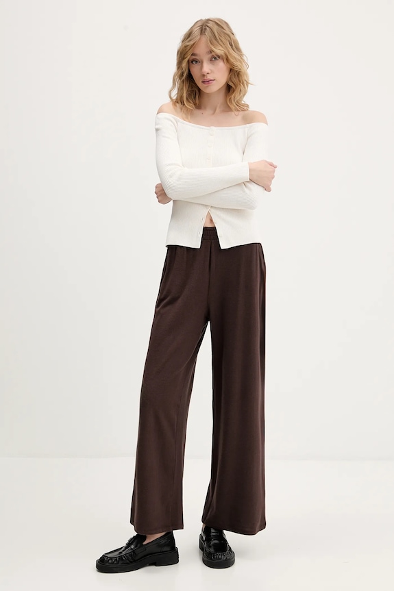 Παντελόνι lounge Abercrombie & Fitch KI147.5118.480 καφέ AW25