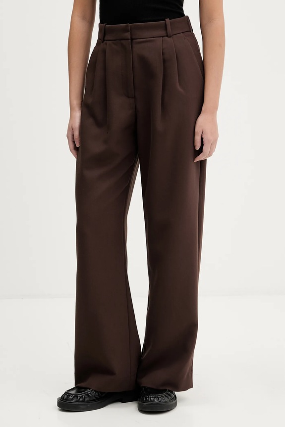 Παντελόνι Abercrombie & Fitch με ελαστάν καφέ KI156.5502.480