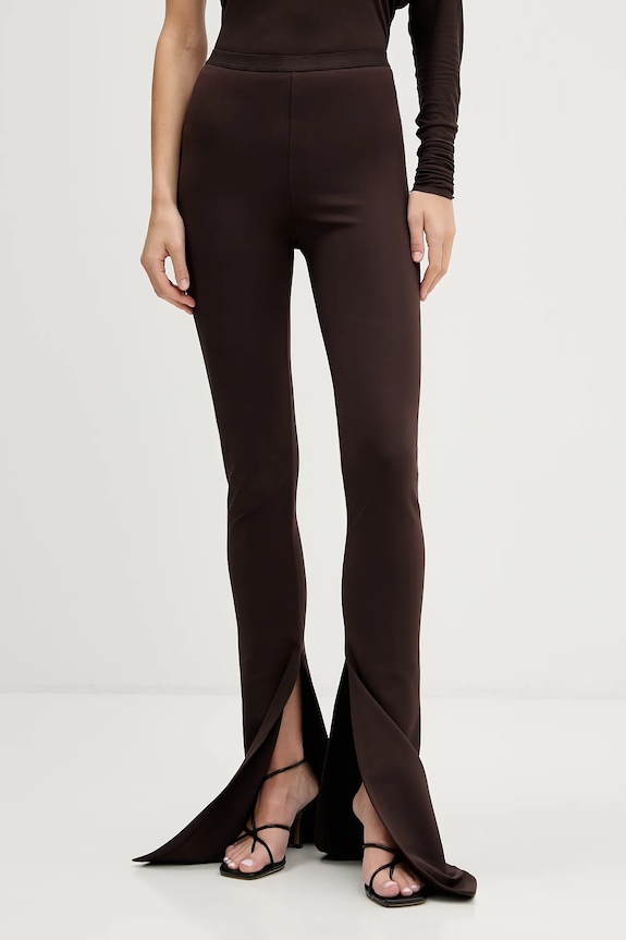 Hlače Rick Owens Lilies Carmen pletivo smeđa LI02E3331.JCVS