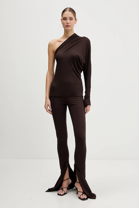 Hlače Rick Owens Lilies Carmen LI02E3331.JCVS smeđa AW25
