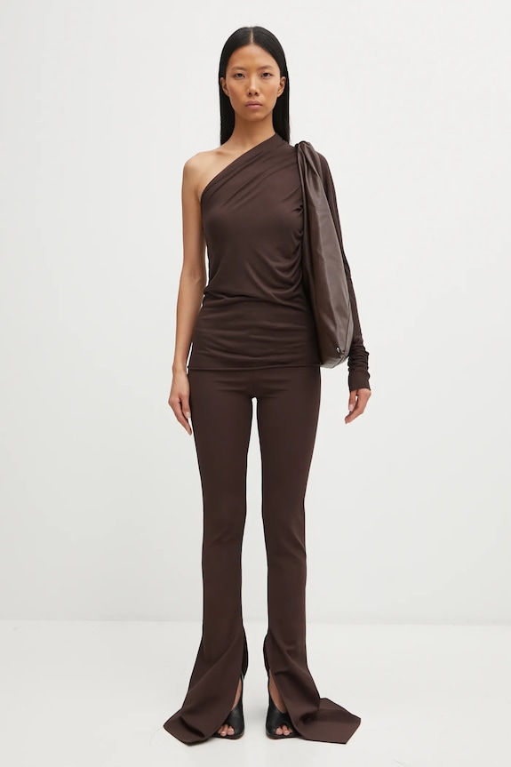 Hlače Rick Owens Lilies Carmen LI02E3331.JCVS smeđa