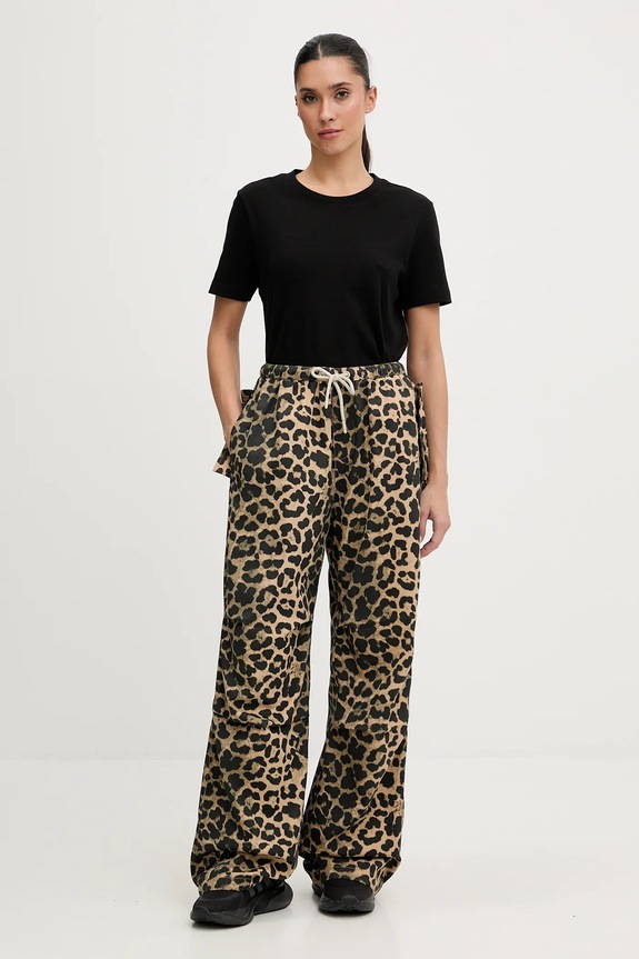 P.E Nation pantaloni de bumbac 253P147 maro AW25