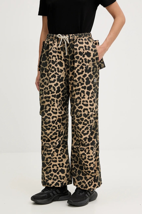 P.E Nation pantaloni de bumbac maro 253P147