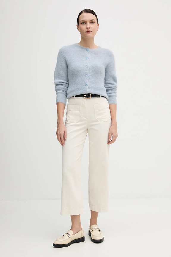 Βαμβακερό παντελόνι United Colors of Benetton 494BDE02I μπεζ AW25