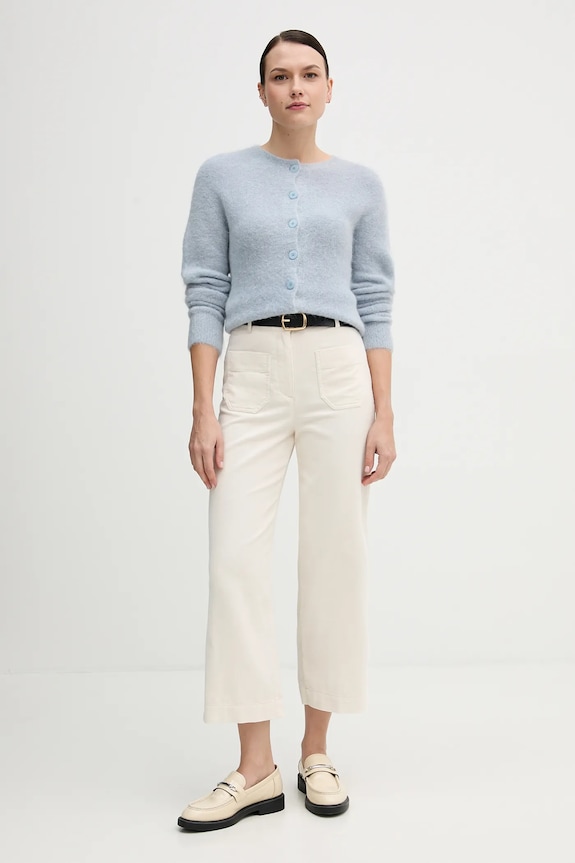 Βαμβακερό παντελόνι United Colors of Benetton 494BDE02I μπεζ AW25