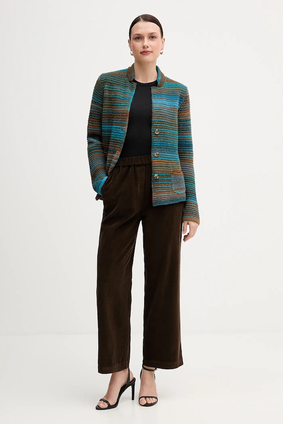 Βαμβακερό παντελόνι United Colors of Benetton 494BDF0A7 καφέ AW25