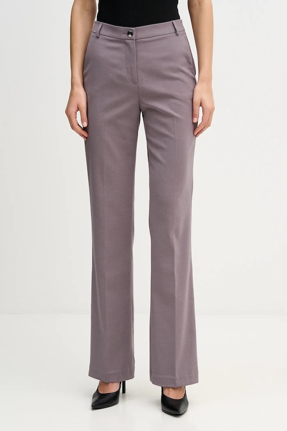 Sisley pantaloni din lână drept violet 41YPLF083