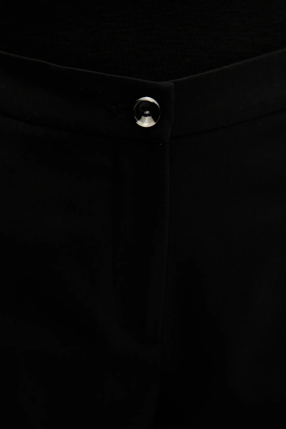 Sisley pantaloni in misto lana nero 41YPLF083