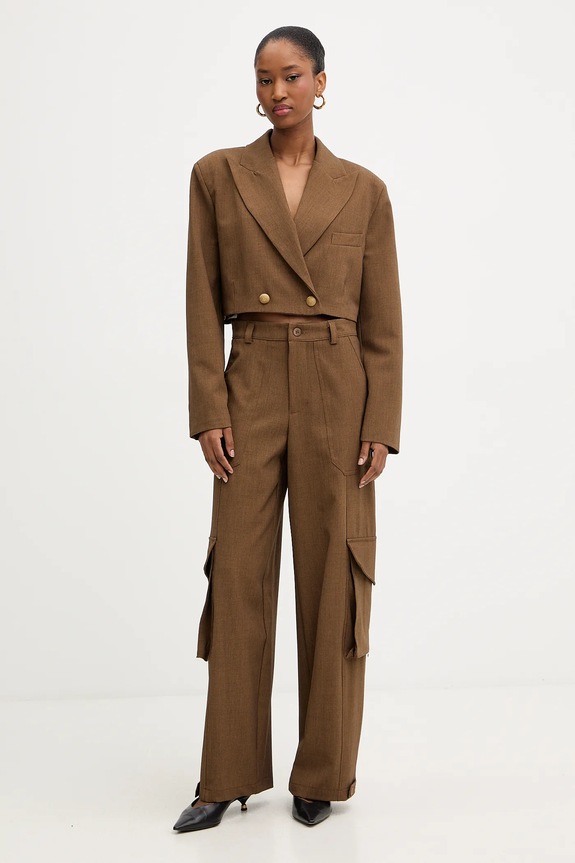 Haveone pantaloni PSO.P040 marrone AW25