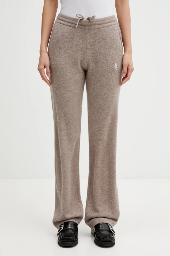Sporty & Rich wool trousers SRC Cashmere jersey beige PA02766302BE24