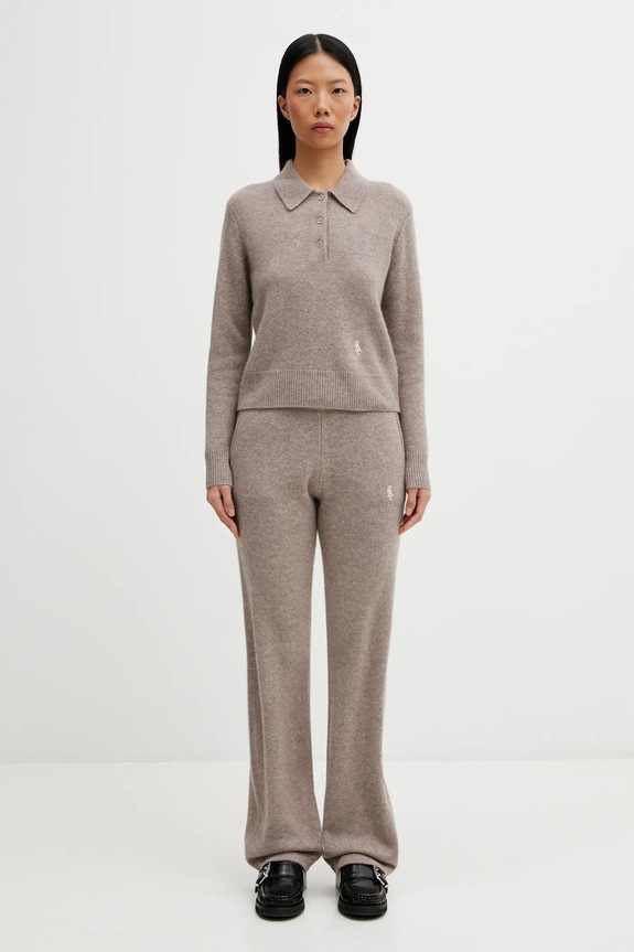 Sporty & Rich wool trousers SRC Cashmere PA02766302BE24 beige