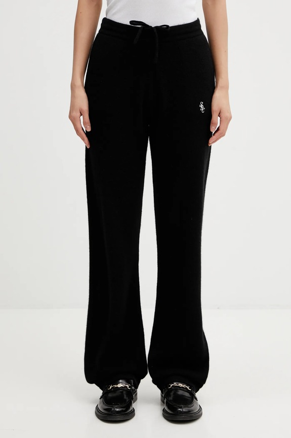 Vlnené nohavice Sporty & Rich SRC Cashmere vlna čierna PA02767302BA01
