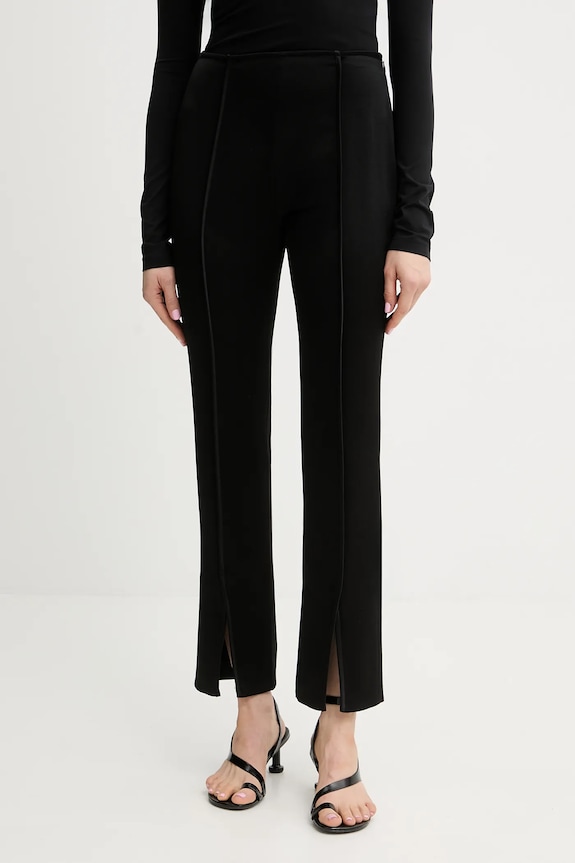 Nanushka pantaloni RATANA potrivit negru NW25FWPA29199