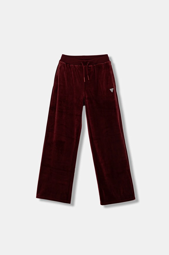Dječji donji dio trenirke Guess natpis bordo J4RQ16.K0232.9BYA