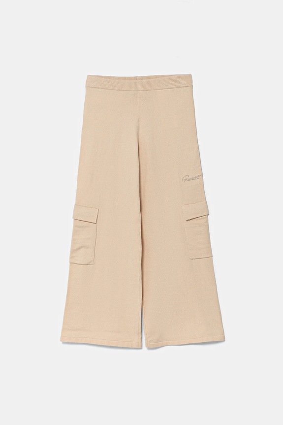 Dječji donji dio trenirke Guess pletivo bež J5RB13.Z3KS0.9BYA