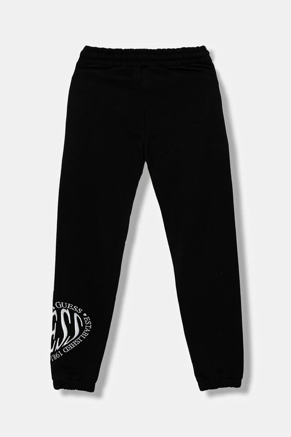 Detské bavlnené tepláky Guess J5YQ16.KAD74.9BYA čierna AW25