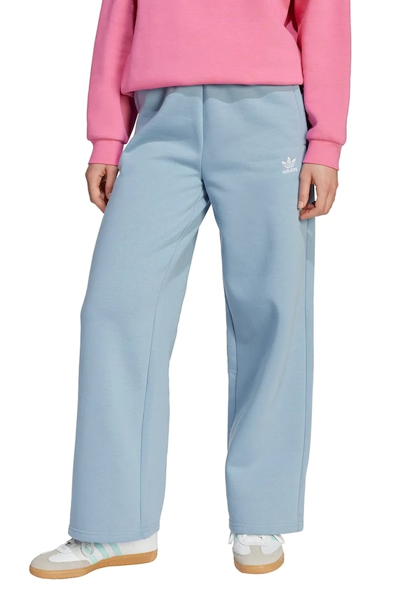 adidas Originals pantaloni de trening pentru copii tricotaj albastru JX2782