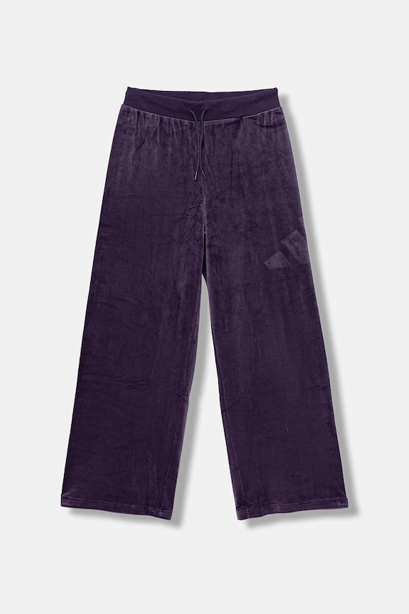 Dječji donji dio trenirke od velura adidas JW2440 ljubičasta AW25