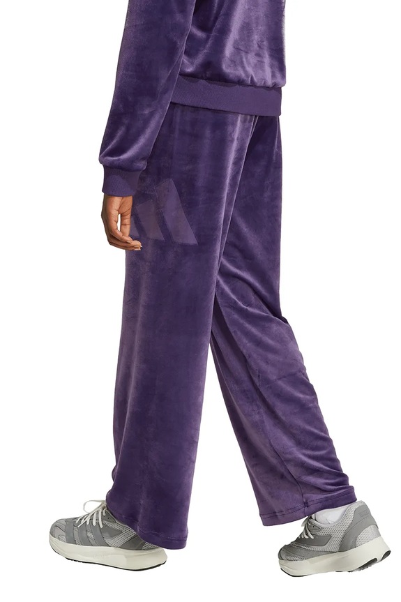 Παιδικό βελούδινο παντελόνι φόρμας adidas JW2440 μωβ