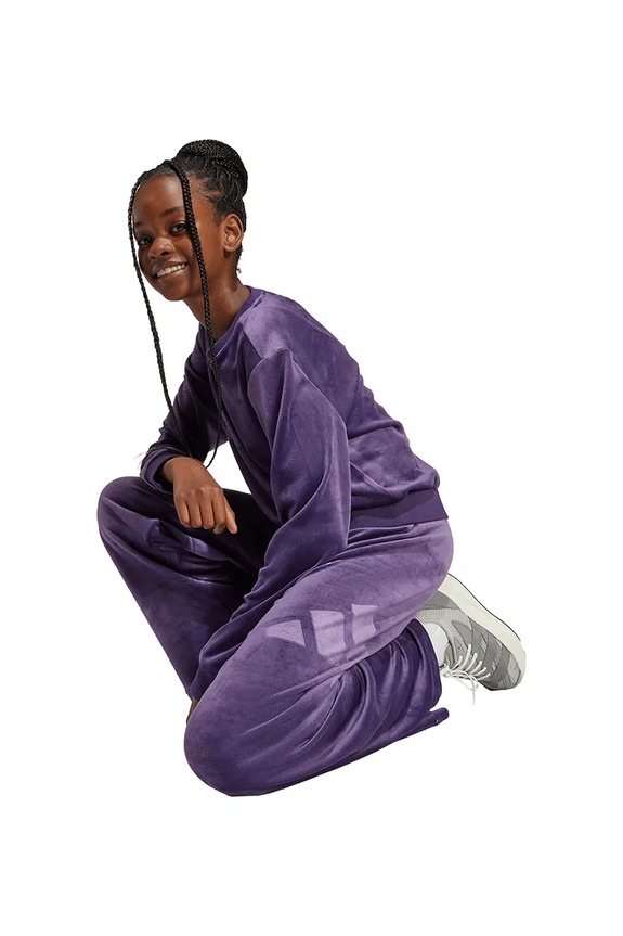 Παιδικό βελούδινο παντελόνι φόρμας adidas JW2440