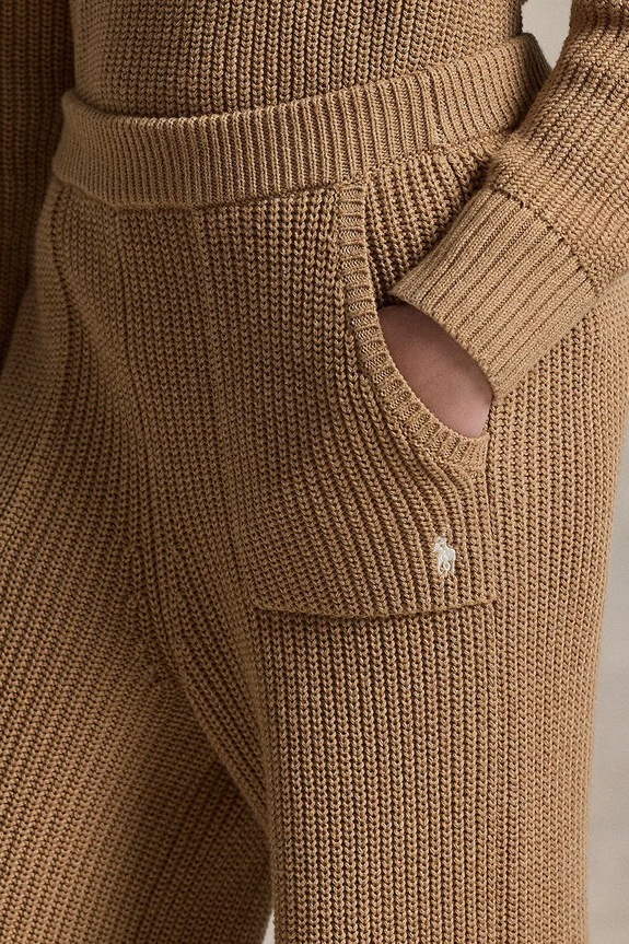 Detské bavlnené nohavice Polo Ralph Lauren 313978869001 hnedá